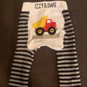 IZZY and OWIE pants with a truck on the bum
